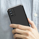 For OPPO Realme 7 Pro GKK Three Stage Splicing Full Coverage PC Protective Case(Black Silver)