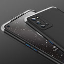 For OPPO Realme 7 Pro GKK Three Stage Splicing Full Coverage PC Protective Case(Black Silver)