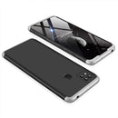 For Xiaomi Redmi 9C GKK Three Stage Splicing Full Coverage PC Protective Case(Black Silver)