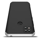 For Xiaomi Redmi 9C GKK Three Stage Splicing Full Coverage PC Protective Case(Black Silver)