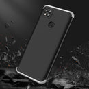 For Xiaomi Redmi 9C GKK Three Stage Splicing Full Coverage PC Protective Case(Black Silver)