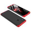 For Xiaomi Redmi 9C GKK Three Stage Splicing Full Coverage PC Protective Case(Black Red)