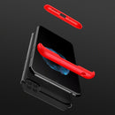 For Xiaomi Redmi 9C GKK Three Stage Splicing Full Coverage PC Protective Case(Black Red)