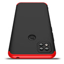 For Xiaomi Redmi 9C GKK Three Stage Splicing Full Coverage PC Protective Case(Black Red)