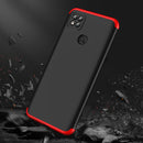 For Xiaomi Redmi 9C GKK Three Stage Splicing Full Coverage PC Protective Case(Black Red)