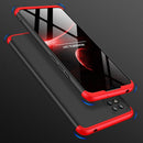 For Xiaomi Redmi 9C GKK Three Stage Splicing Full Coverage PC Protective Case(Black Red)
