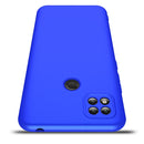 For Xiaomi Redmi 9C GKK Three Stage Splicing Full Coverage PC Protective Case(Blue)