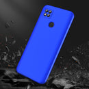 For Xiaomi Redmi 9C GKK Three Stage Splicing Full Coverage PC Protective Case(Blue)