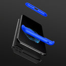 For Xiaomi Redmi 9C GKK Three Stage Splicing Full Coverage PC Protective Case(Black Blue)
