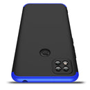 For Xiaomi Redmi 9C GKK Three Stage Splicing Full Coverage PC Protective Case(Black Blue)
