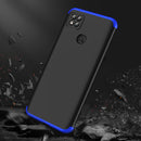 For Xiaomi Redmi 9C GKK Three Stage Splicing Full Coverage PC Protective Case(Black Blue)