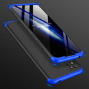 For Xiaomi Redmi 9C GKK Three Stage Splicing Full Coverage PC Protective Case(Black Blue)
