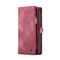 For iPhone 12 / 12 Pro CaseMe-008 Detachable Multifunctional Horizontal Flip Leather Case with Card Slot & Holder & Zipper Wallet & Photo Frame(Red)
