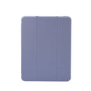 For iPad Air 2022 / 2020 10.9 3-folding Electric Pressed Skin Texture Smart Leather Tablet Case (Baby Blue)