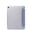 For iPad Air 2022 / 2020 10.9 3-folding Electric Pressed Skin Texture Smart Leather Tablet Case (Baby Blue)