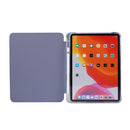 For iPad Air 2022 / 2020 10.9 3-folding Electric Pressed Skin Texture Smart Leather Tablet Case (Baby Blue)
