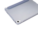 For iPad Air 2022 / 2020 10.9 3-folding Electric Pressed Skin Texture Smart Leather Tablet Case (Baby Blue)