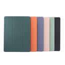 For iPad Air 2022 / 2020 10.9 3-folding Electric Pressed Skin Texture Smart Leather Tablet Case (Baby Blue)