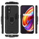 For OPPO Realme 7 Pro PC + TPU Shockproof Protective Case with Magnetic Ring Holder(Black)