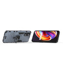 For OPPO Realme 7 Pro PC + TPU Shockproof Protective Case with Magnetic Ring Holder(Navy Blue)