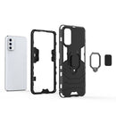 For OPPO Realme 7 Pro PC + TPU Shockproof Protective Case with Magnetic Ring Holder(Navy Blue)