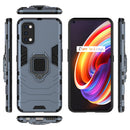 For OPPO Realme 7 Pro PC + TPU Shockproof Protective Case with Magnetic Ring Holder(Navy Blue)