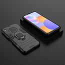 For Huawei Y9a PC + TPU Shockproof Protective Case with Magnetic Ring Holder(Black)