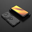 For Xiaomi Poco X3 NFC PC + TPU Shockproof Protective Case with Magnetic Ring Holder(Black)