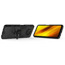 For Xiaomi Poco X3 NFC PC + TPU Shockproof Protective Case with Magnetic Ring Holder(Black)