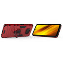 For Xiaomi Poco X3 NFC PC + TPU Shockproof Protective Case with Magnetic Ring Holder(Red)