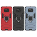 For Xiaomi Poco X3 NFC PC + TPU Shockproof Protective Case with Magnetic Ring Holder(Red)
