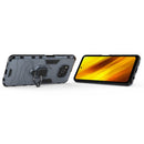 For Xiaomi Poco X3 NFC PC + TPU Shockproof Protective Case with Magnetic Ring Holder(Navy Blue)