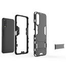 For Vivo Y20 PC + TPU Shockproof Protective Case with Holder(Black)