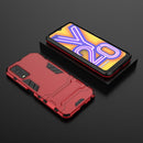 For Vivo Y20 PC + TPU Shockproof Protective Case with Holder(Red)