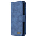 For Xiaomi Redmi Note 8 Detachable Frosted Magnetic Horizontal Flip Leather Case with Card Slots & Holder & Zipper Wallet & Photo Frame(Blue)