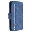 For Xiaomi Redmi Note 8 Detachable Frosted Magnetic Horizontal Flip Leather Case with Card Slots & Holder & Zipper Wallet & Photo Frame(Blue)