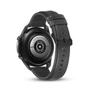 For Samsung Galaxy Watch 3 41mm Flat Texture Leather Watch Band(Black)