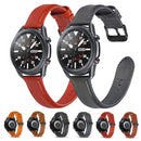 For Samsung Galaxy Watch 3 45mm Flat Texture Leather Watch Band(Red)