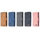For Samsung Galaxy A50 Detachable Frosted Magnetic Horizontal Flip Leather Case with Card Slots & Holder & Zipper Wallet & Photo Frame(Blue)