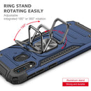 For Samsung Galaxy A20e Magnetic Armor Shockproof TPU + PC Case with Metal Ring Holder(Blue)