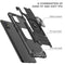For Samsung Galaxy A51 Magnetic Armor Shockproof TPU + PC Case with Metal Ring Holder(Black)