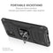 For Samsung Galaxy A51 Magnetic Armor Shockproof TPU + PC Case with Metal Ring Holder(Black)