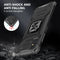 For Samsung Galaxy A51 Magnetic Armor Shockproof TPU + PC Case with Metal Ring Holder(Black)