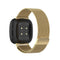For Fitbit Versa 3 / Fitbit Magnetic Milano Watch Band, Size:Large Size(Golden)