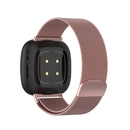 For Fitbit Versa 3 / Fitbit Magnetic Milano Watch Band, Size:Large Size(Rose Pink)