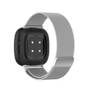 For Fitbit Versa 3 / Fitbit Magnetic Milano Watch Band, Size:Small Code(Silver)