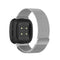 For Fitbit Versa 3 / Fitbit Magnetic Milano Watch Band, Size:Small Code(Silver)