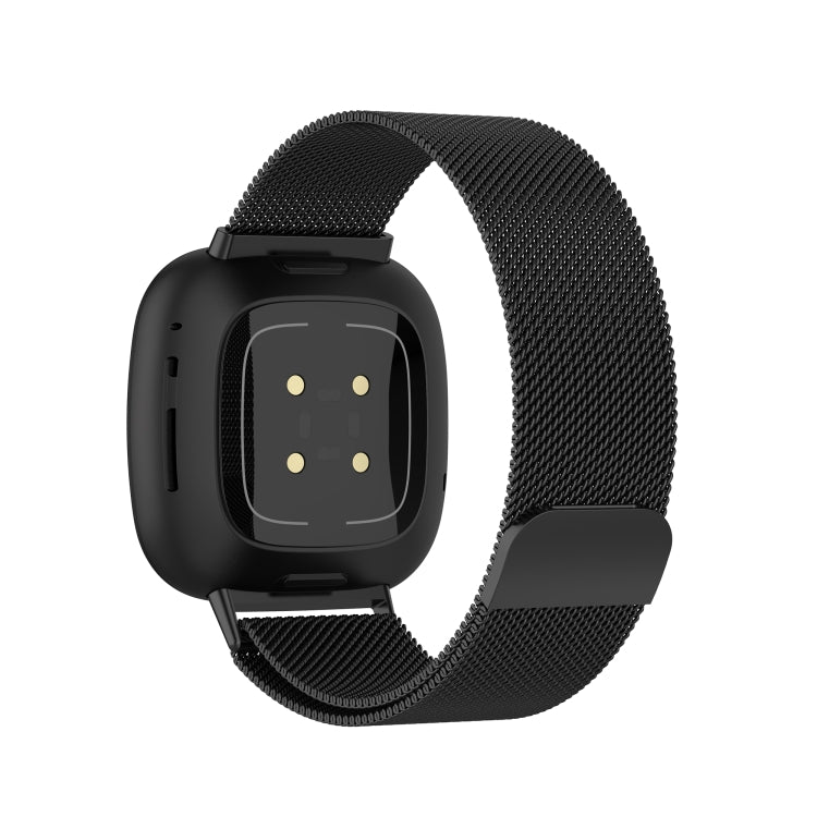 For Fitbit Versa 3 / Fitbit Magnetic Milano Watch Band, Size:Small Code(Black)