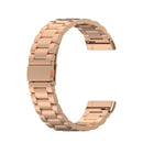 For Fitbit Versa 3 / Fitbit Sense 3-Beads Stainless Steel Watch Band with Disassembly Tools(Rose Gold)