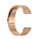 For Fitbit Versa 3 / Fitbit Sense 3-Beads Stainless Steel Watch Band with Disassembly Tools(Rose Gold)